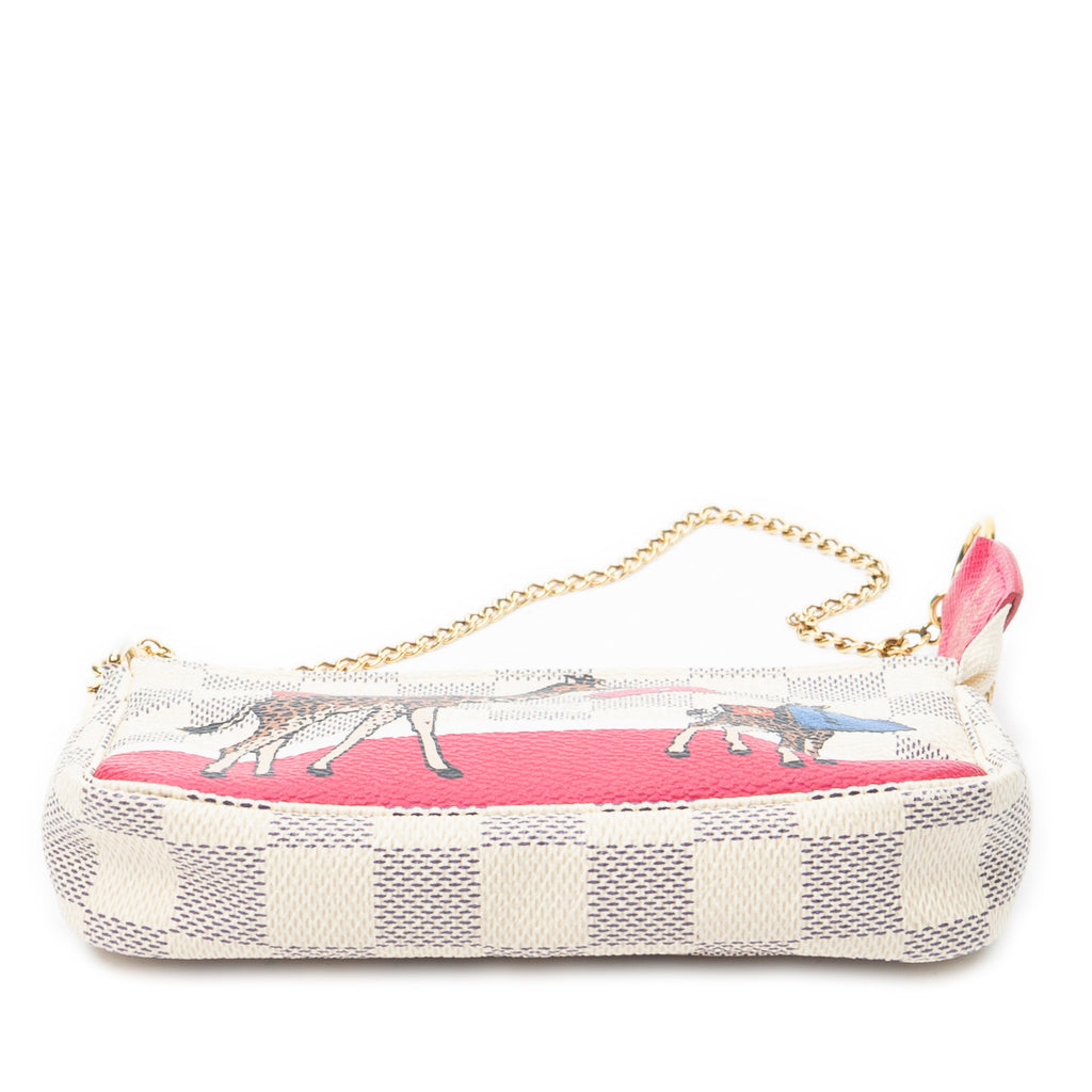 Pouch Mini Pochette Accessoires Ivory Damier Azur