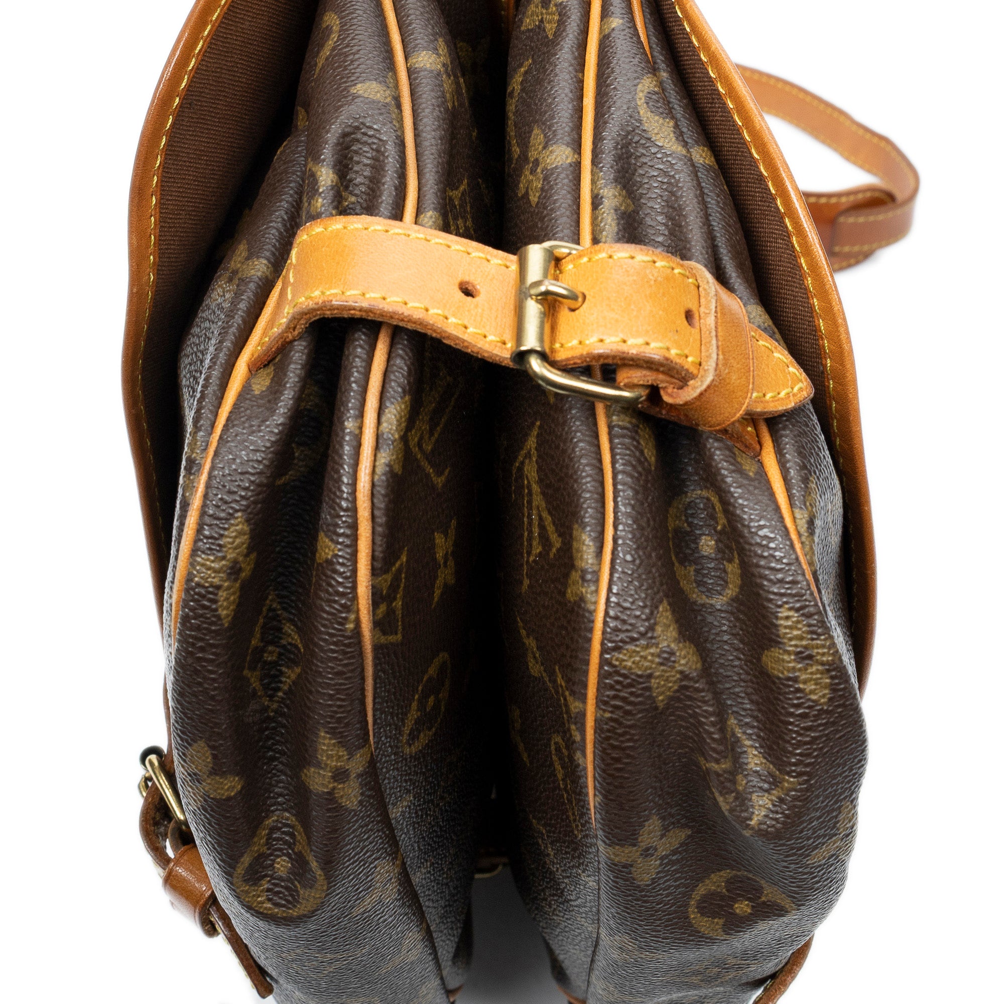 Shoulder Bag Saumur MM Brown Monogram Canvas