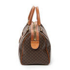 Handbag Vintage Small Boston Brown Macadam Coated Canvas