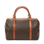 Handbag Vintage Small Boston Brown Macadam Coated Canvas