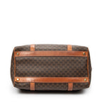 Handbag Vintage Small Boston Brown Macadam Coated Canvas