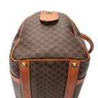 Handbag Vintage Small Boston Brown Macadam Coated Canvas