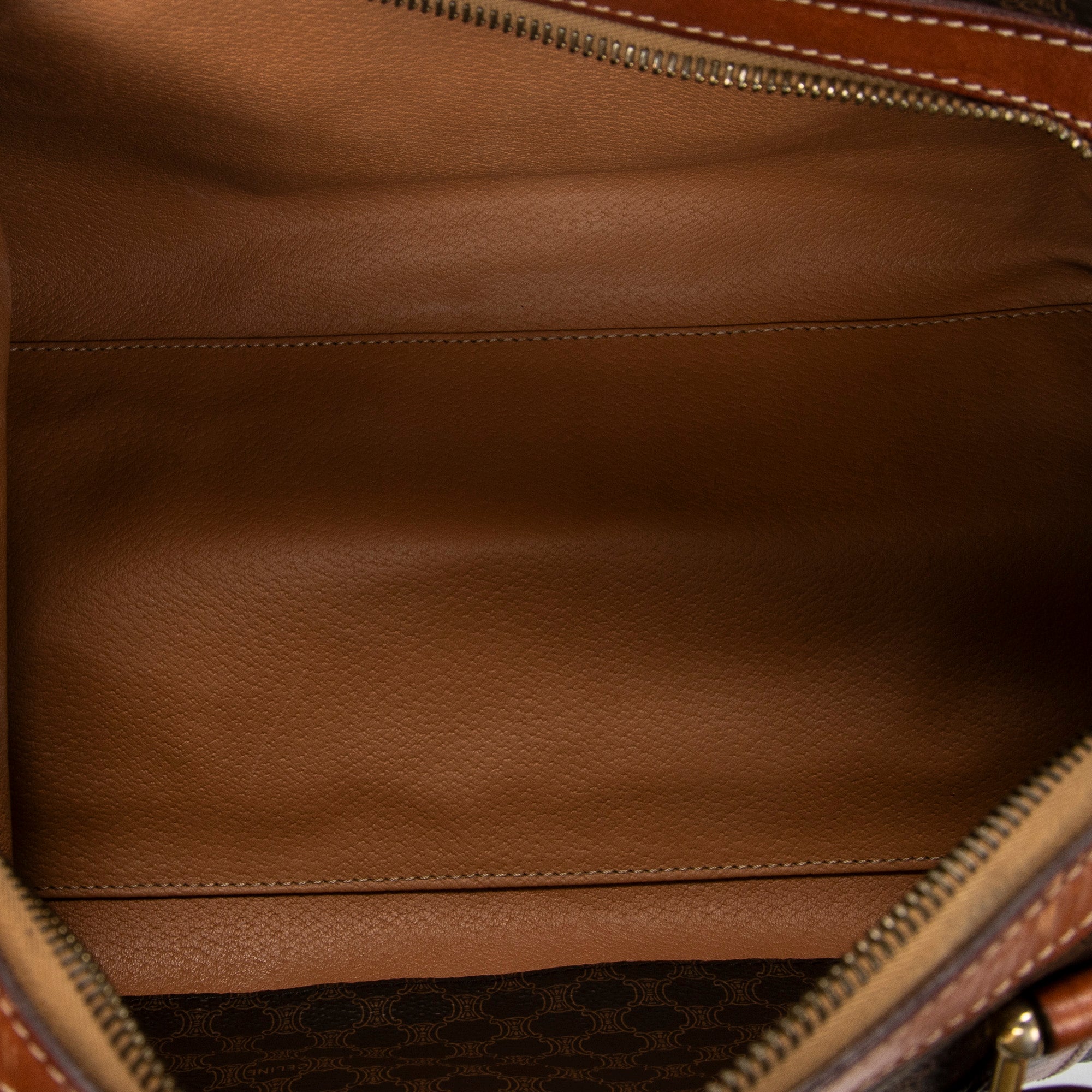 Handbag Vintage Small Boston Brown Macadam Coated Canvas
