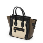 Handbag Micro Luggage Black Calfskin Leather