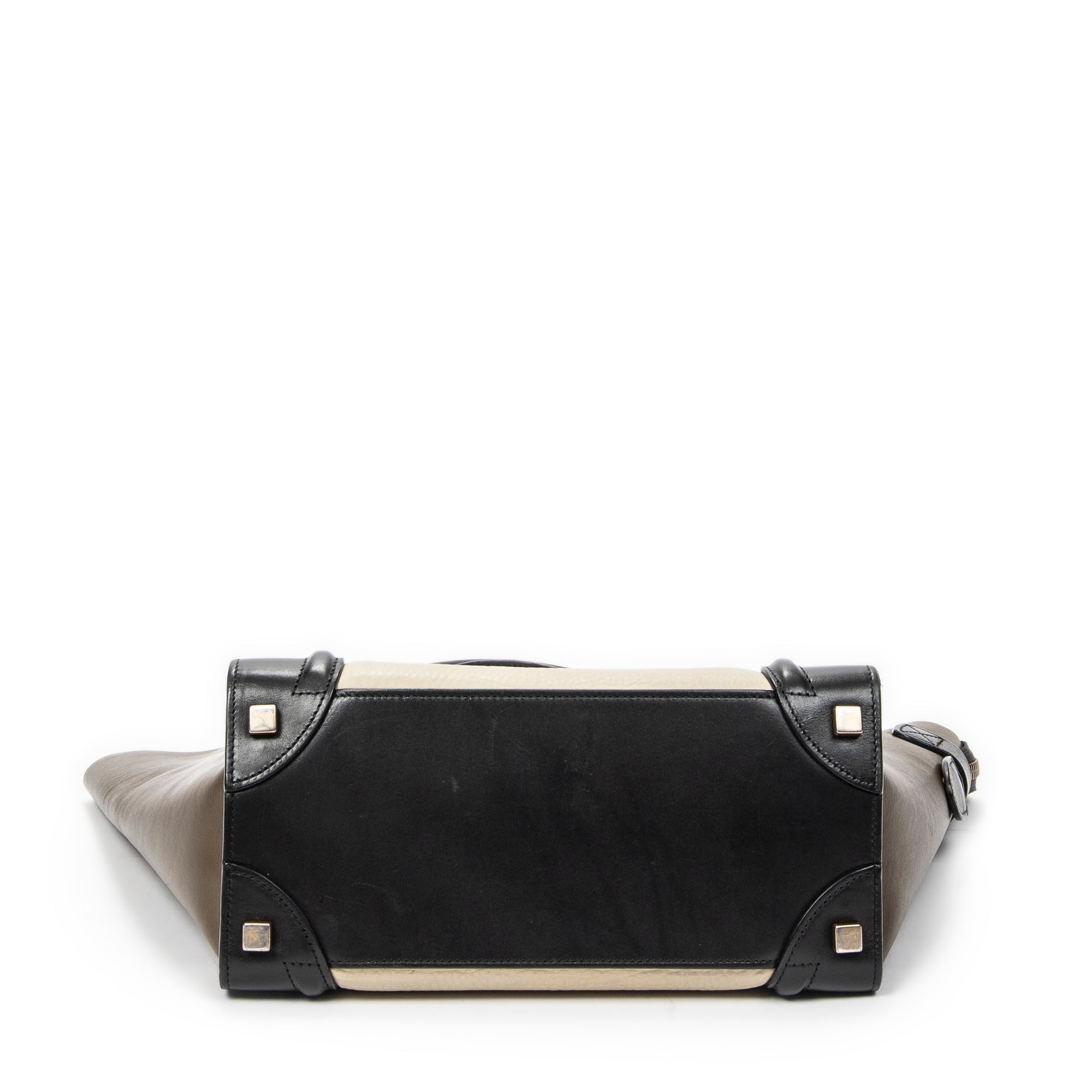 Handbag Micro Luggage Black Calfskin Leather