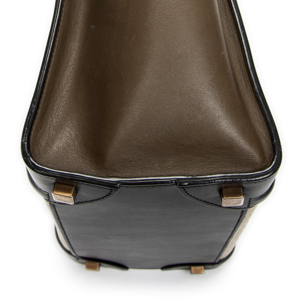 Handbag Micro Luggage Black Calfskin Leather