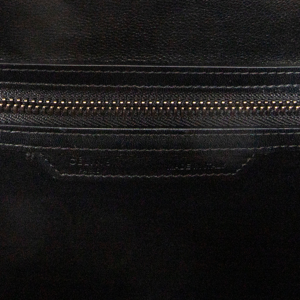Handbag Micro Luggage Black Calfskin Leather