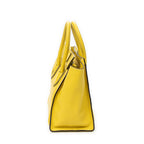 Shoulder Bag Mini Luggage Yellow Grained Calfskin Leather