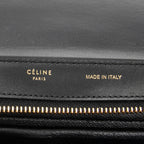 Shoulder Bag Small Trapeze Blue Pebbled Calfskin Leather