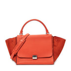 Shoulder Bag Medium Trapeze Red Grained Calfskin Leather