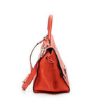 Shoulder Bag Medium Trapeze Red Grained Calfskin Leather