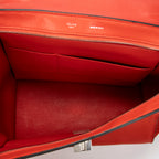 Shoulder Bag Medium Trapeze Red Grained Calfskin Leather