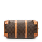 Travel Bag Vintage Large Travel Boston Brown Macadam Coated Canvas