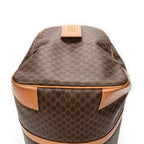 Travel Bag Vintage Large Travel Boston Brown Macadam Coated Canvas