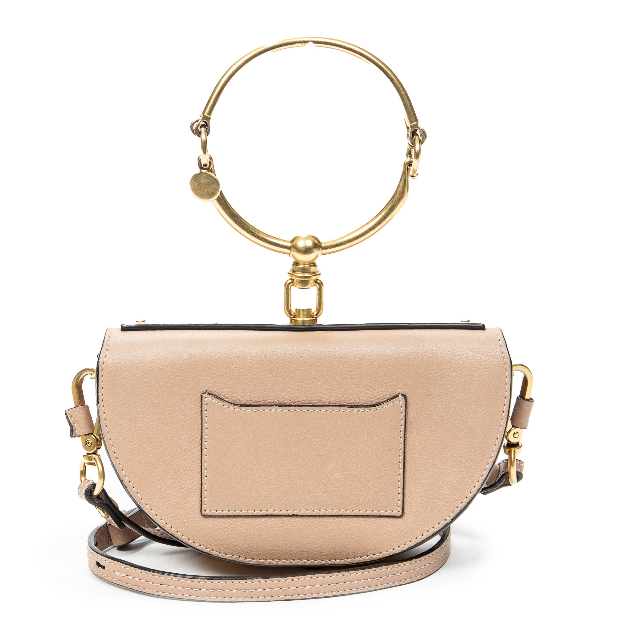 Shoulder Bag Nile Bracelet Minaudiere Light Pink Calfskin Leather