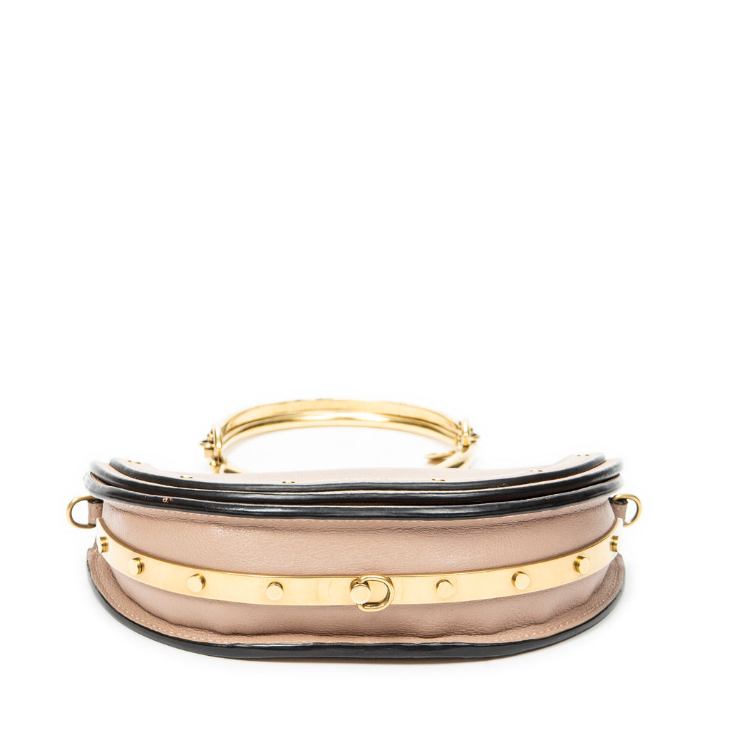 Shoulder Bag Nile Bracelet Minaudiere Light Pink Calfskin Leather
