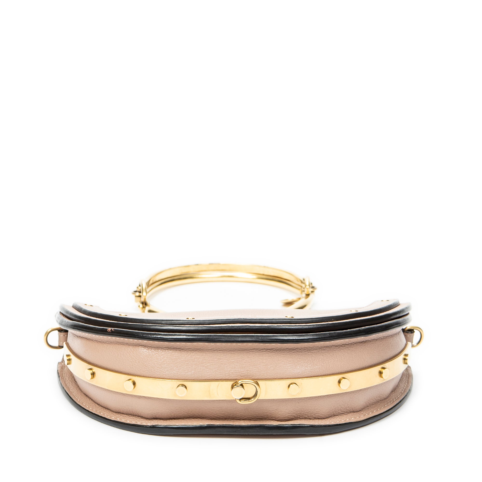 Shoulder Bag Nile Bracelet Minaudiere Light Pink Calfskin Leather
