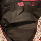 Bolso bandolera grande Web Shopping Tote lona roja monogramada