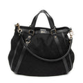 Shoulder Bag Abbey Convertible Tote Black Monogrammed Canvas