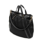 Shoulder Bag Abbey Convertible Tote Black Monogrammed Canvas