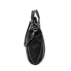 Shoulder Bag Abbey Convertible Tote Black Monogrammed Canvas