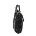Shoulder Bag Abbey Convertible Tote Black Monogrammed Canvas