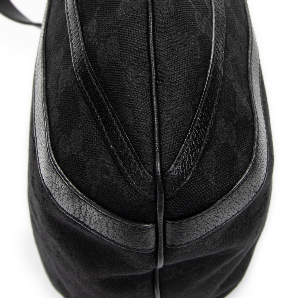 Shoulder Bag Abbey Convertible Tote Black Monogrammed Canvas