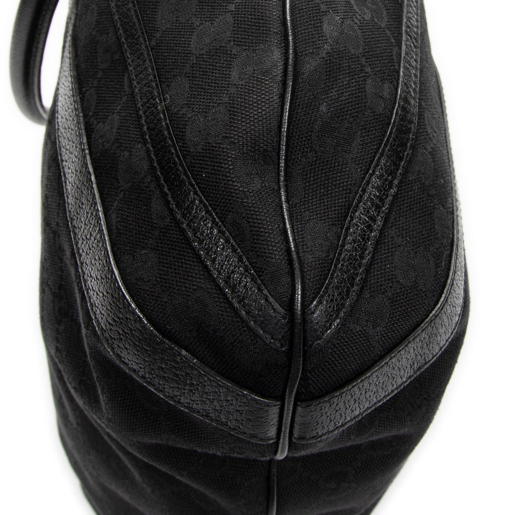 Shoulder Bag Abbey Convertible Tote Black Monogrammed Canvas