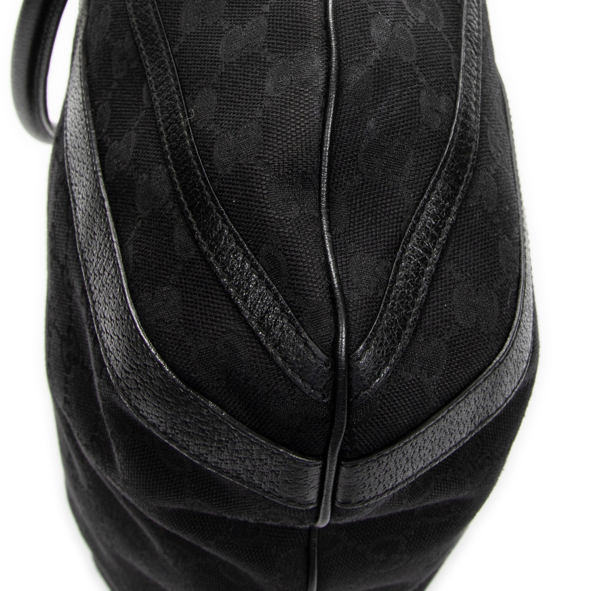 Shoulder Bag Abbey Convertible Tote Black Monogrammed Canvas