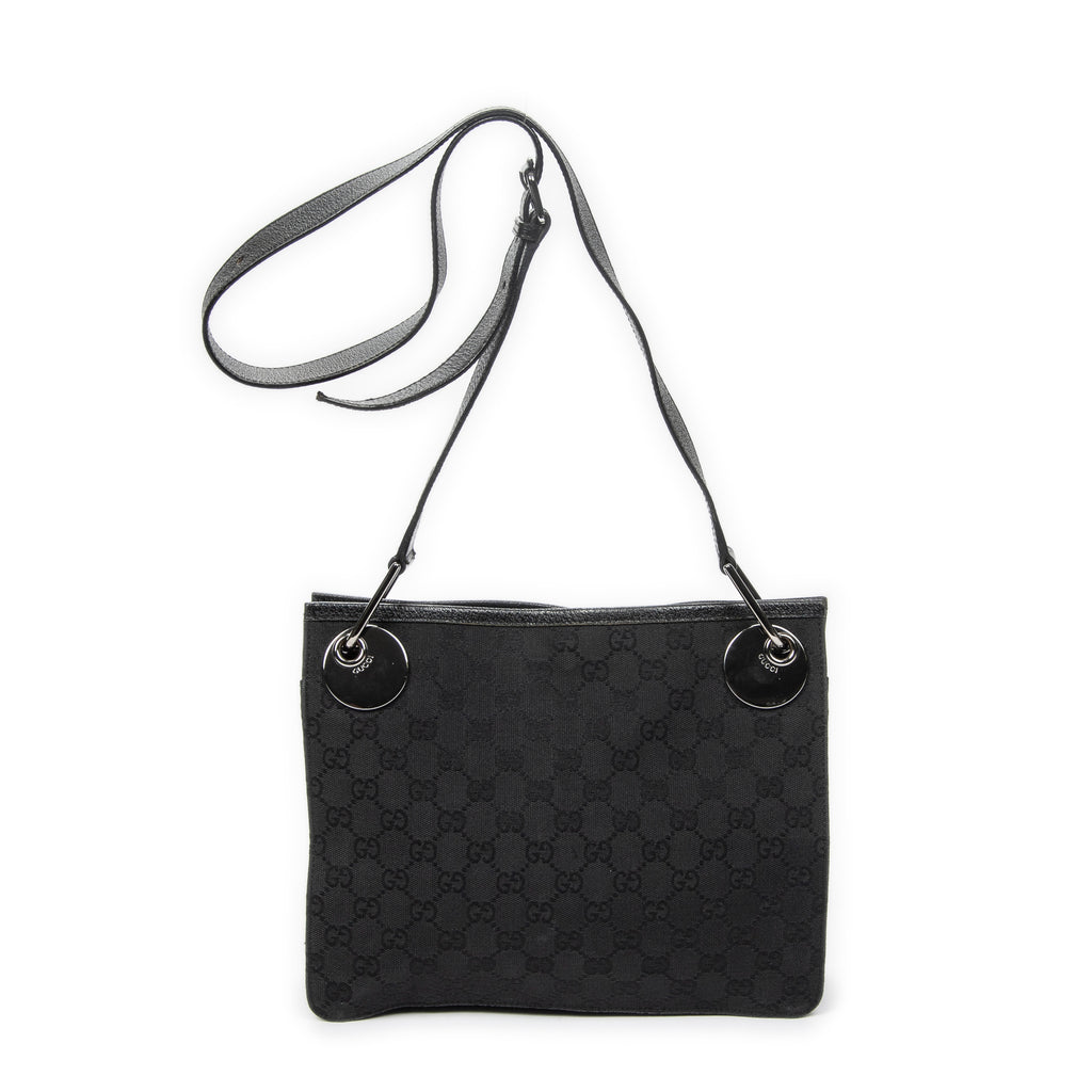 Shoulder Bag Eclipse Square Crossbody Black Monogrammed Canvas