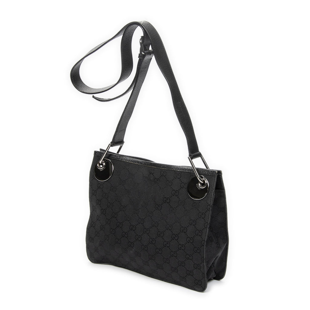 Shoulder Bag Eclipse Square Crossbody Black Monogrammed Canvas