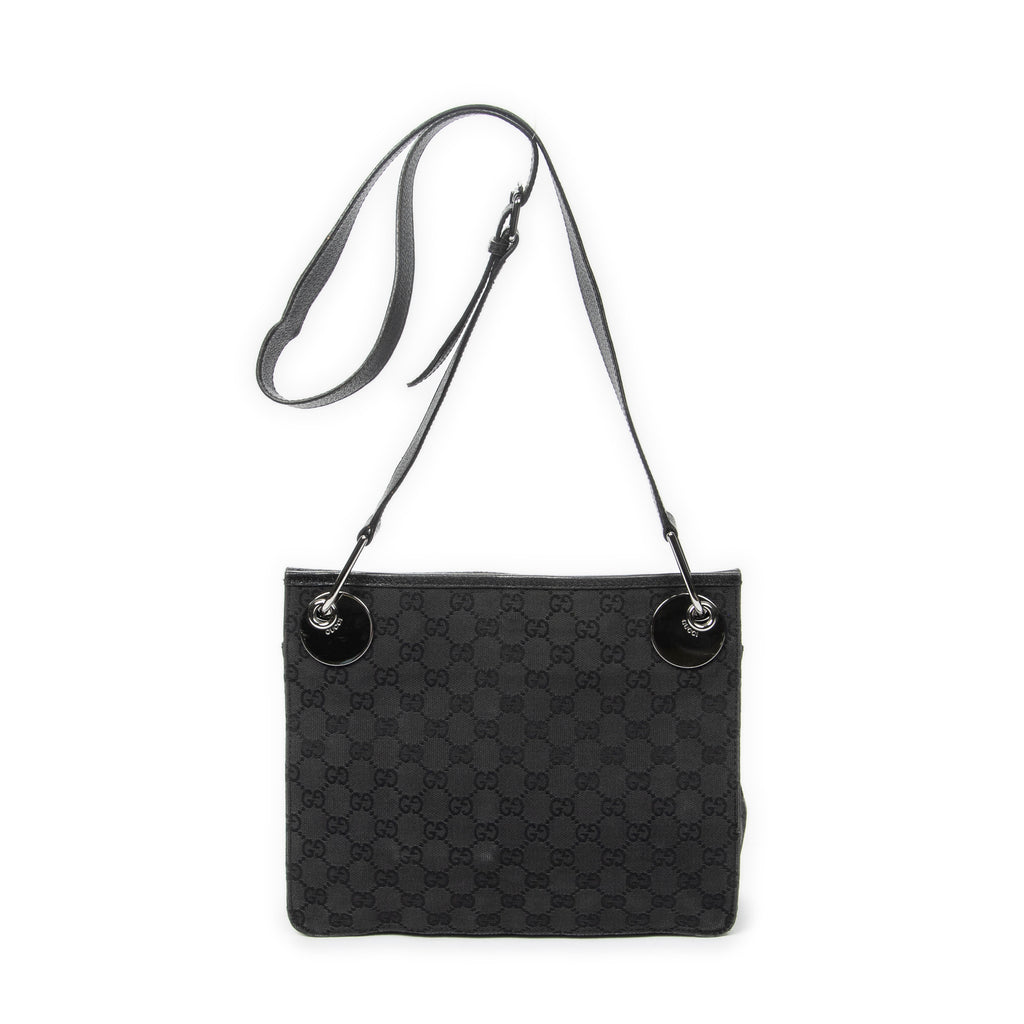 Shoulder Bag Eclipse Square Crossbody Black Monogrammed Canvas