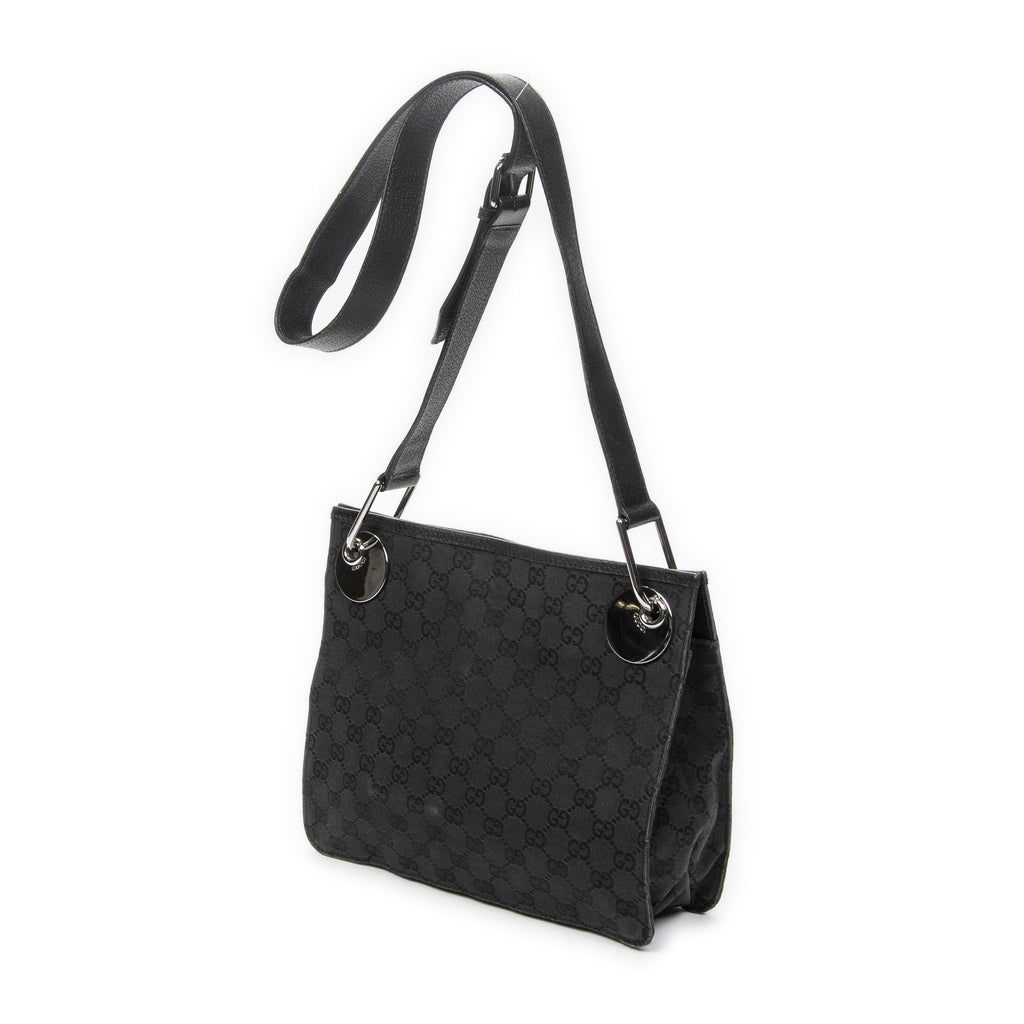 Shoulder Bag Eclipse Square Crossbody Black Monogrammed Canvas