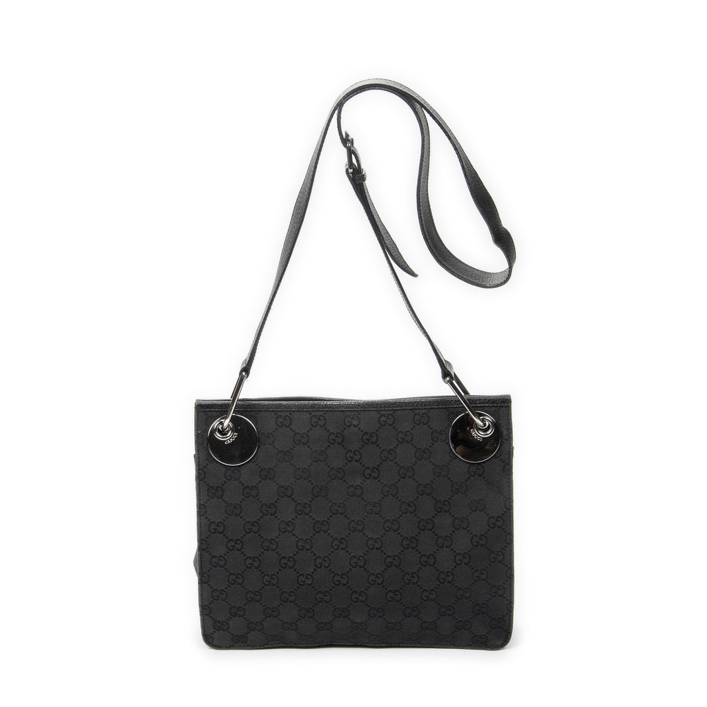 Shoulder Bag Eclipse Square Crossbody Black Monogrammed Canvas