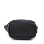 Shoulder Bag Small Bucket Tote Black Monogrammed Canvas
