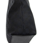 Shoulder Bag Small Bucket Tote Black Monogrammed Canvas