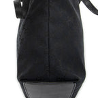 Shoulder Bag Small Bucket Tote Black Monogrammed Canvas