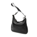 Shoulder Bag Zip Hobo Black Calfskin Leather