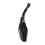 Shoulder Bag Zip Hobo Black Calfskin Leather