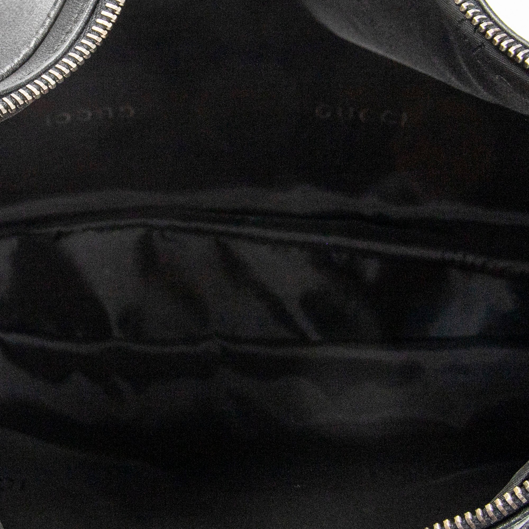 Shoulder Bag Zip Hobo Black Calfskin Leather