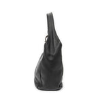 Shoulder Bag Small Greenwich Hobo Black Grained Calfskin Leather