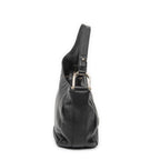 Shoulder Bag Small Greenwich Hobo Black Grained Calfskin Leather
