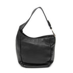 Shoulder Bag Small Greenwich Hobo Black Grained Calfskin Leather