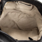 Shoulder Bag Small Greenwich Hobo Black Grained Calfskin Leather