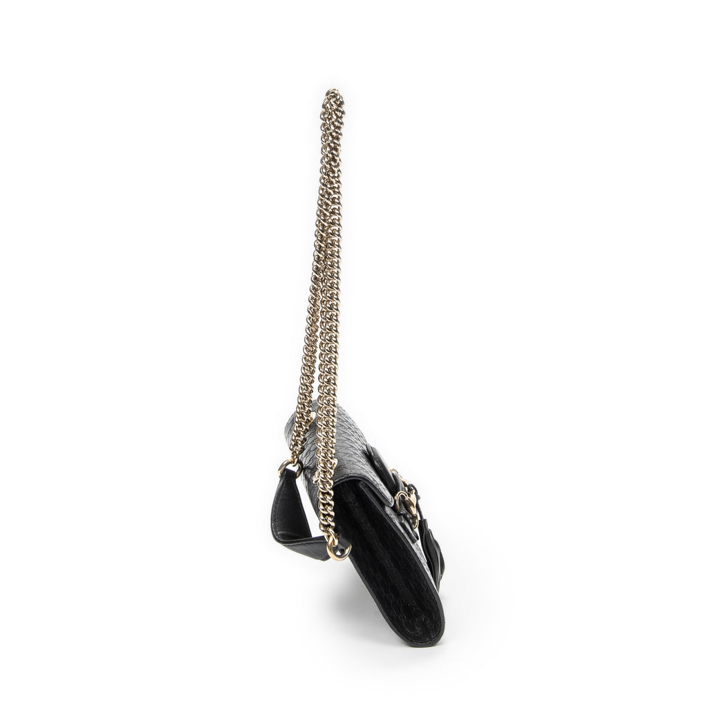 Shoulder Bag Small Emily Chain Bag Black Microguccissima Leather