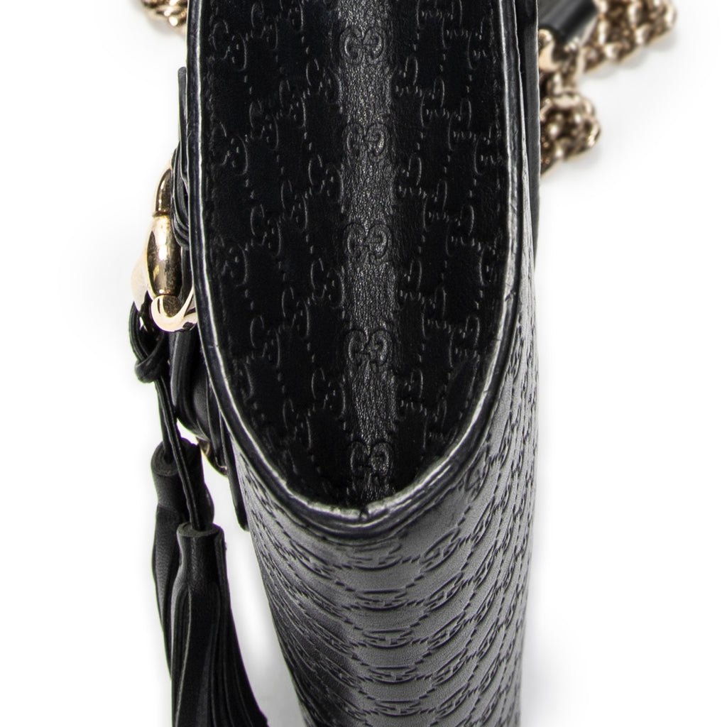 Shoulder Bag Small Emily Chain Bag Black Microguccissima Leather