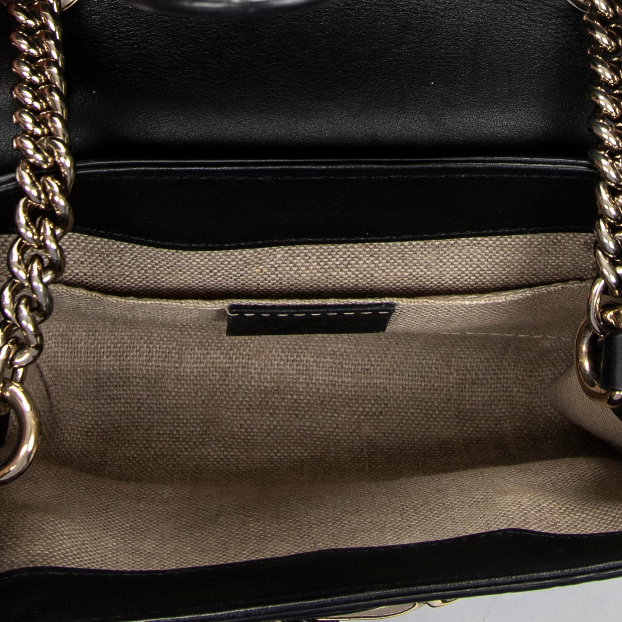 Shoulder Bag Small Emily Chain Bag Black Microguccissima Leather