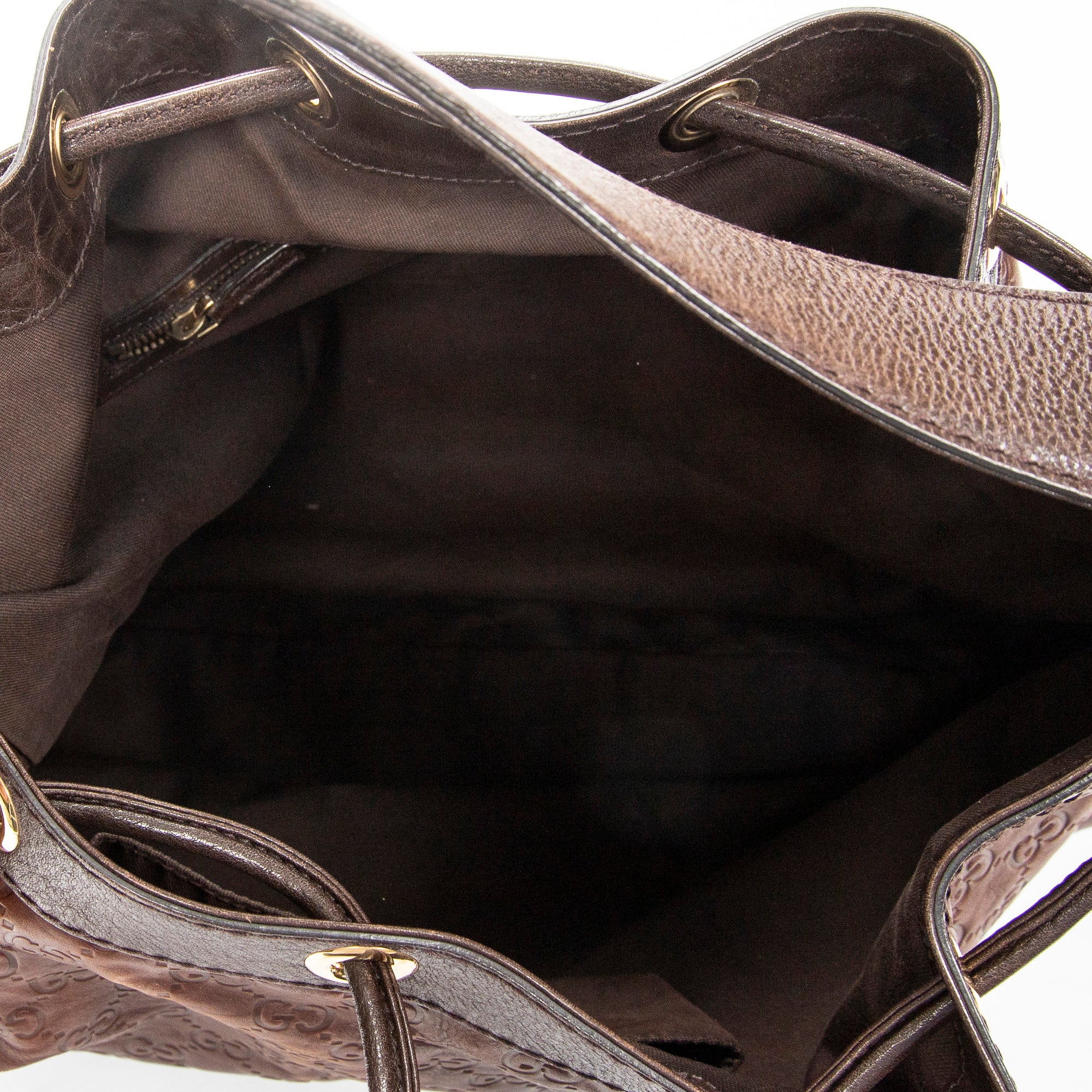 Shoulder Bag Interlocking Icon Hobo Brown Guccissima Leather