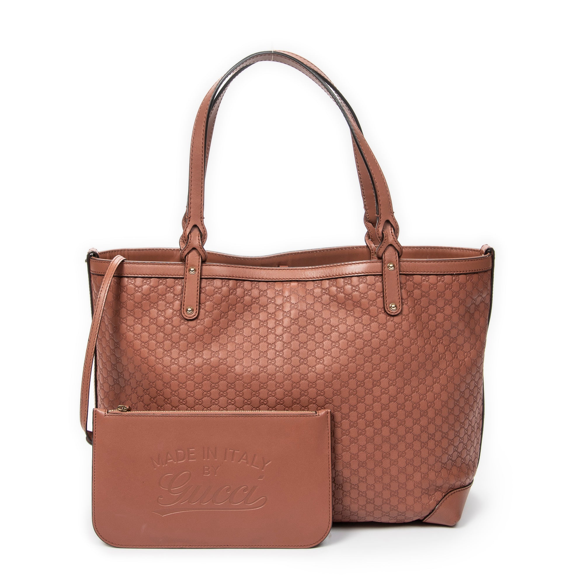 Shoulder Bag Medium Craft Tote Light Brown Microguccissima Leather