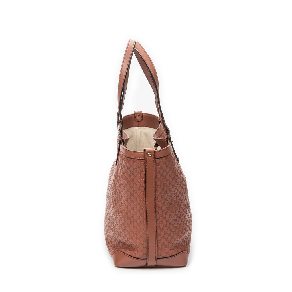Shoulder Bag Medium Craft Tote Light Brown Microguccissima Leather
